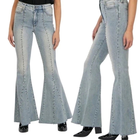 Kut from the Kloth Denim - Kut From The Stitch Women's Flared Studded Jeans Size 6